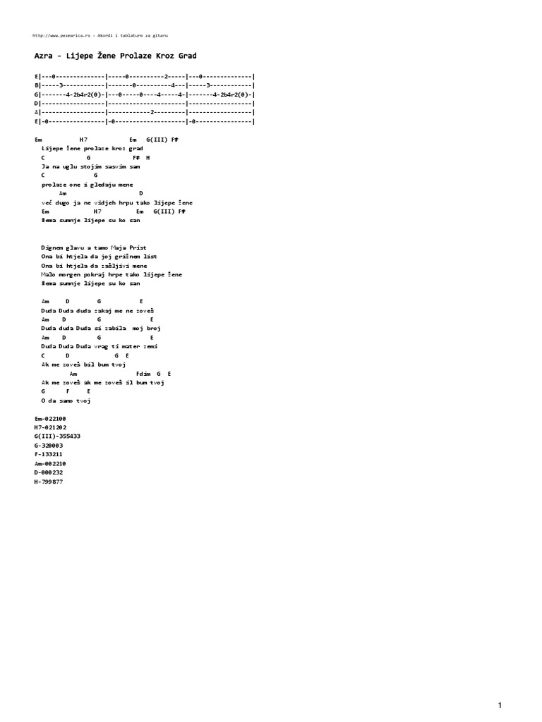 Azra Lijepe Žene Prolaze Kroz Grad | PDF