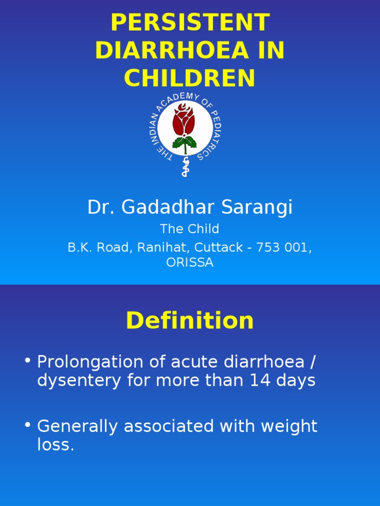 Persistent Diarrhoea & Chronic Diarrhoea PDF Diarrhea Human Feces