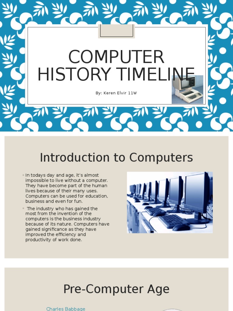 Computer History Timeline - Keren Elvir | PDF | Integrated Circuit ...