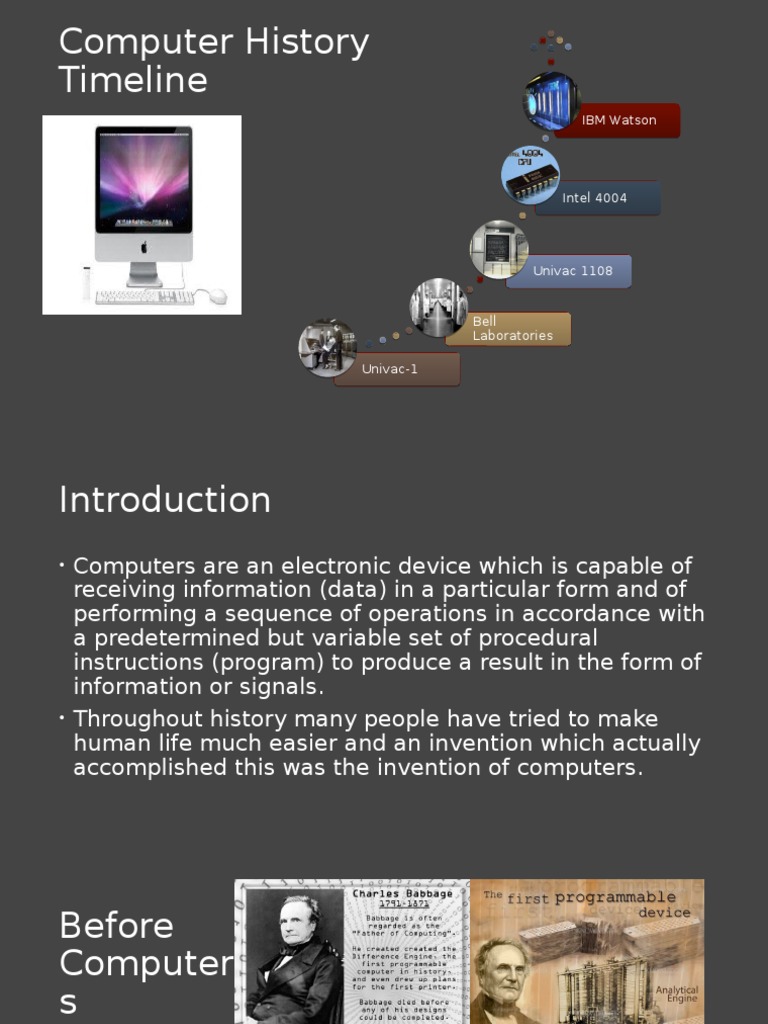 computer history timeline Integrated Circuit Electronics
