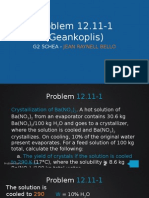 Crystallization Problem (Geankoplis 12.11-1)