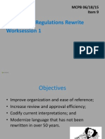 Subdivision Regulations Rewrite Worksession 1: MCPB 06/18/15 Item 9