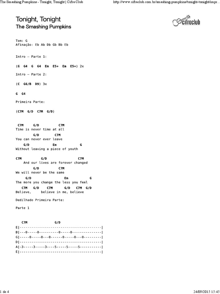 The Smashing Pumpkins - Tonight, Tonight | PDF
