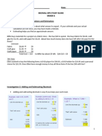 Decimal Ops Study Guide