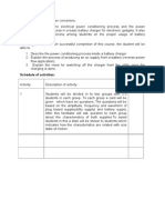 Topic: Aim: To Understand The Electrical Power Conditioning Process and The Power