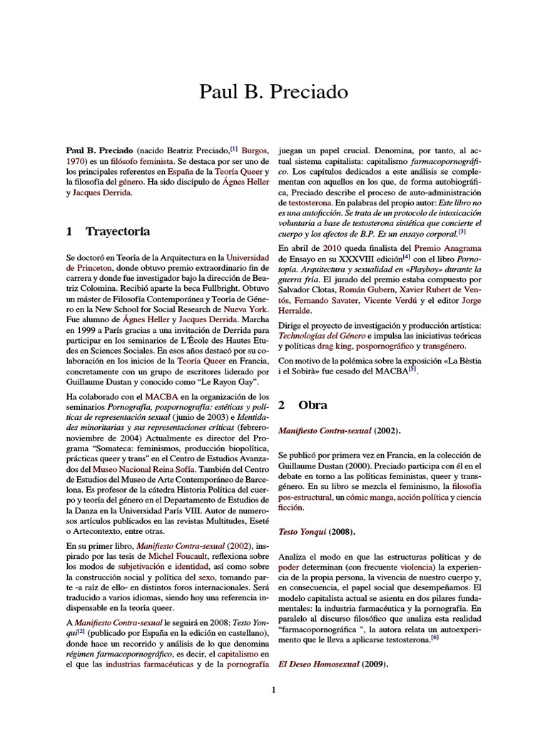 Paul B. Preciado PDF Science Ciencia filosófica