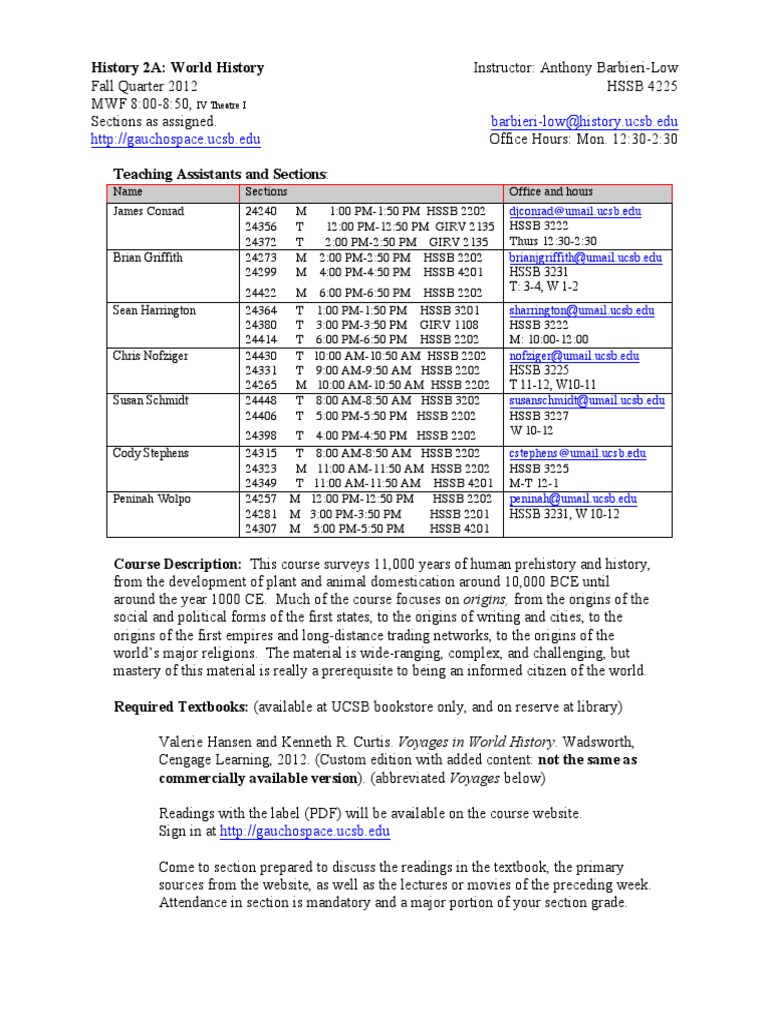 History 2A Course Overview and Details | PDF | Han Dynasty | Civilization