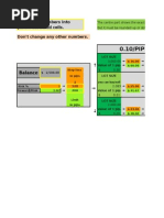 Balance: Insert Your Numbers Into Yellow Bordered Cells. Don't Change Any Other Numbers