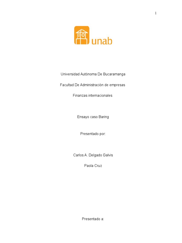 Caso Baring Bank PDF Bancos Economias
