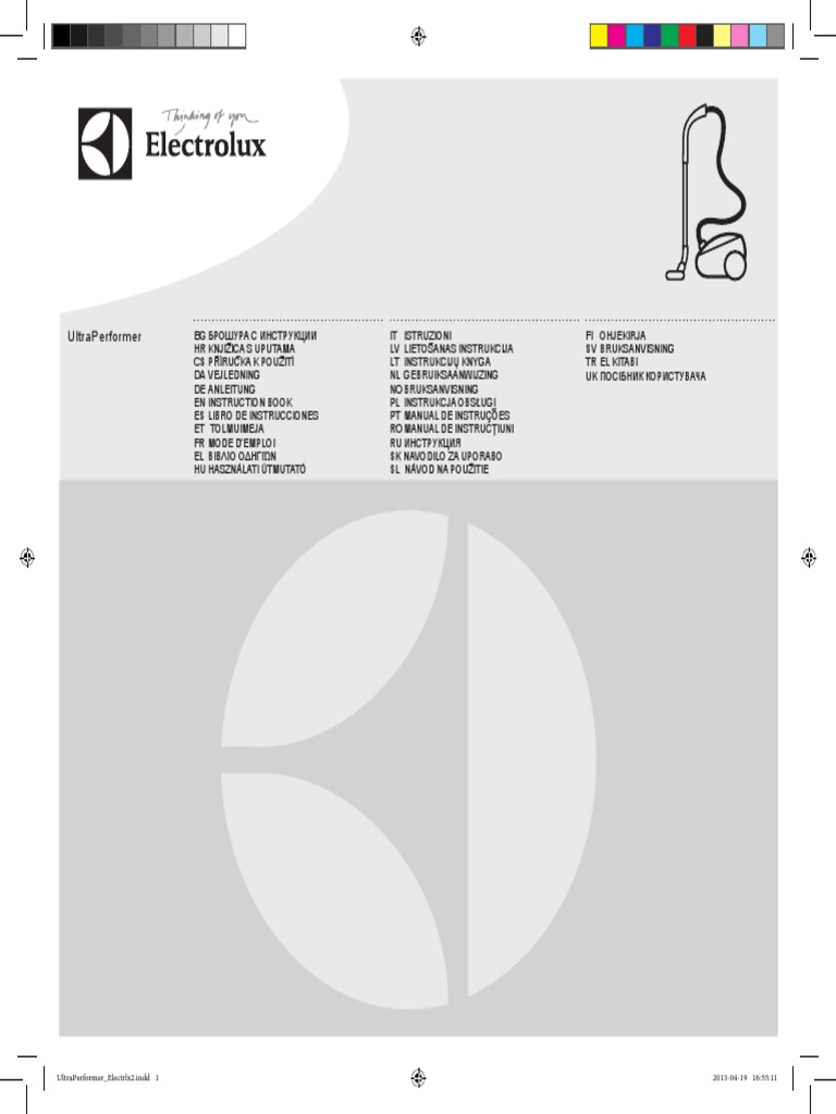 Manual de Resumen Instrucciones de Uso ELECTROLUX ULTRAONE UOALLFLOOR