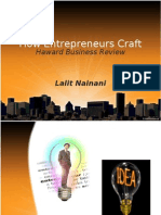 How Entrepreneurs Craft (HBR) (Lalit Nainani)