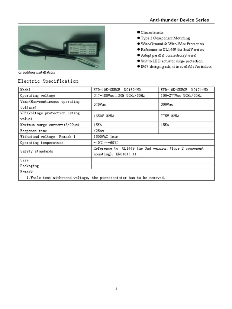 Anti-Thunder Device Installation Guide | PDF