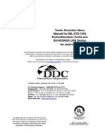 Tester Simulator Menu Manual For MIL-STD-1553 Tester/Simulator Cards and BU-65590UX USB Device