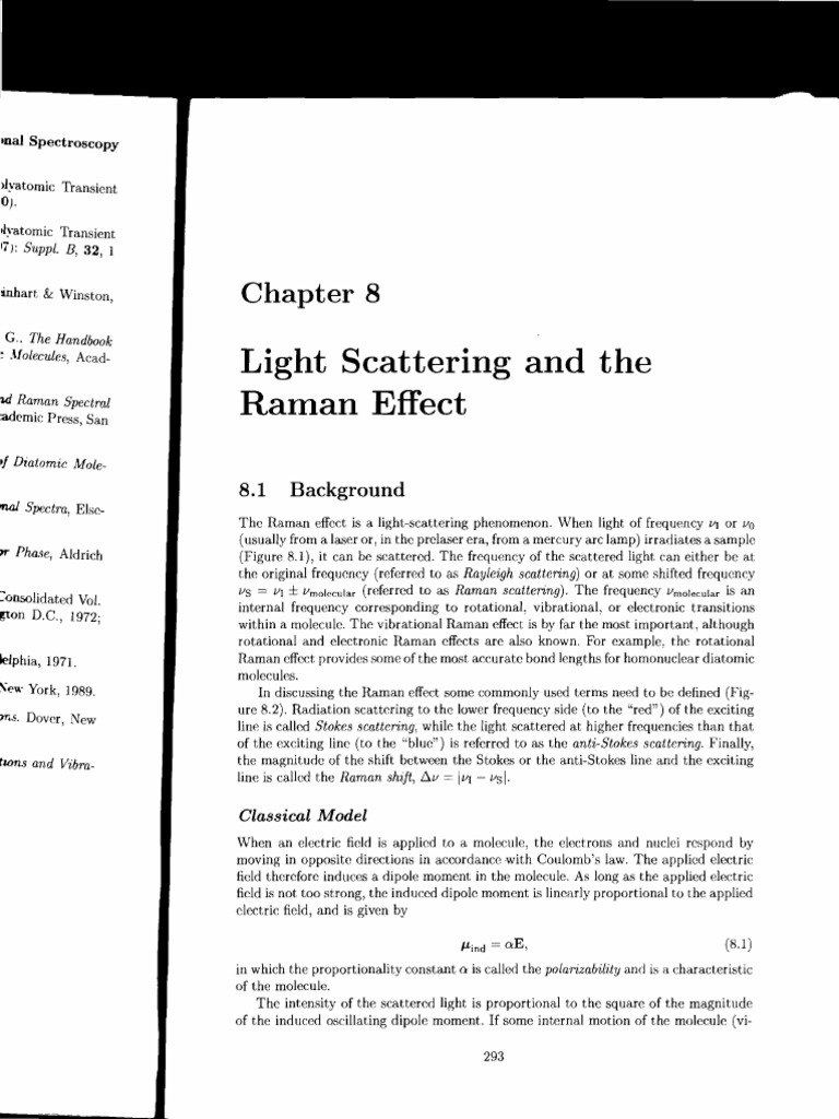 Light Scattering and The Raman Effect | PDF