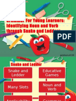 Identifying Noun and Verb with Snake and Ladders Game
