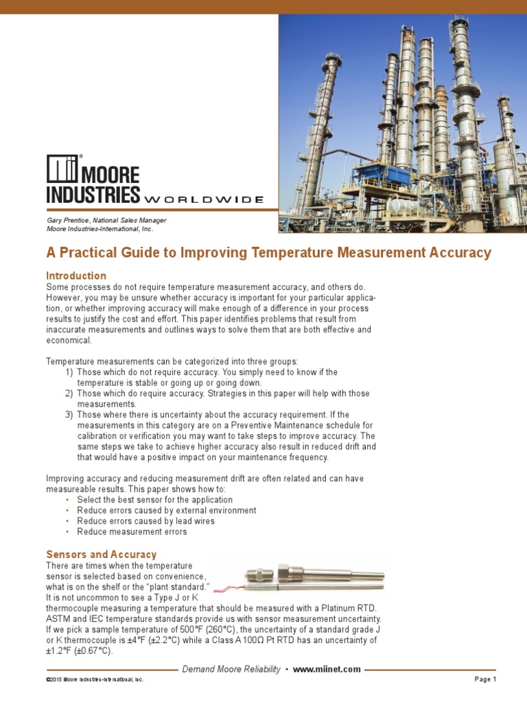 A Practical Guide To Improving Temperature Measurement Accuracy White ...