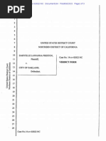 Verdict Preston V Oakland