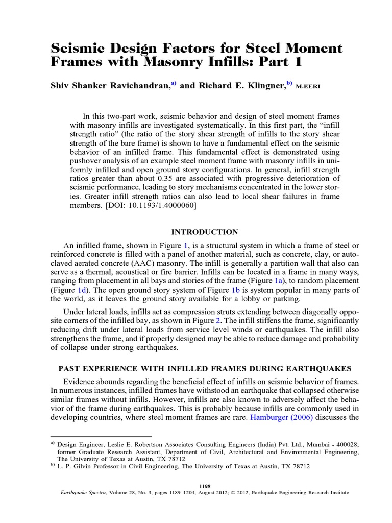 Steel Moment Frames Part 1 | PDF | Earthquake Engineering | Strength Of ...