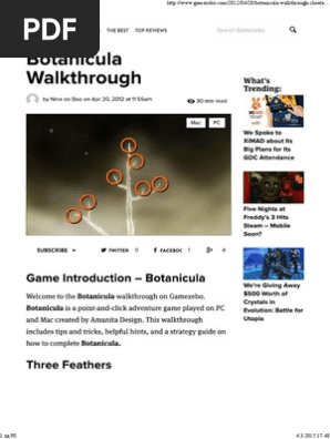 Botanicula Walkthrough Gamezebo Collaboration Video Game Hardware