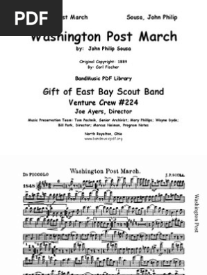 ワシントン・ポスト【The Washington Post March】輸入版 Washington Post March by Sousa | PDF | March Music | Compositions