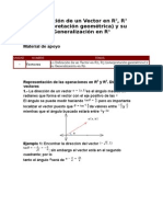 Definicion de Un Vector en R2 R3 Interpretacion Geometrica y Su Generalizacion en RN