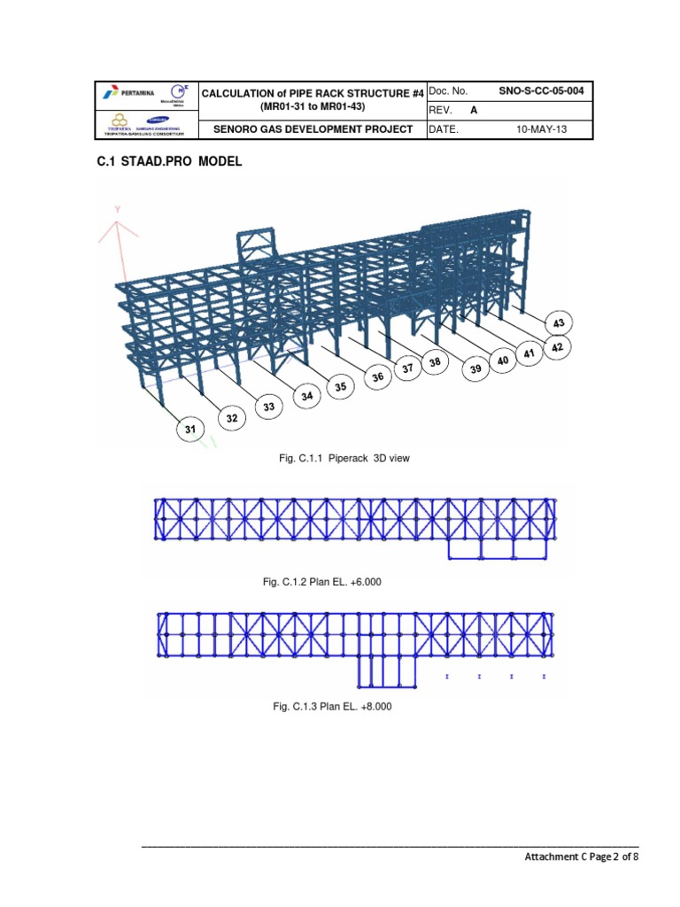 Pipe Rack Structure Calculation Guide | PDF