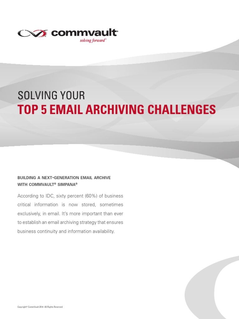 Solving Your Top 5 Email Archiving Challenges | PDF | Cloud Computing ...