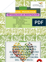 Relacion Entre Ansiedad y Hábitos Alimenticios