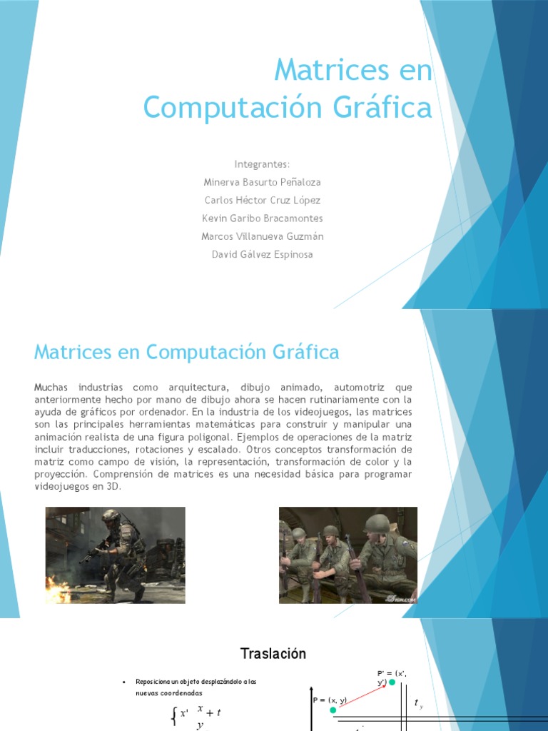 1.5 Síntesis Matrices en Computación Gráfica | Descargar gratis PDF ...