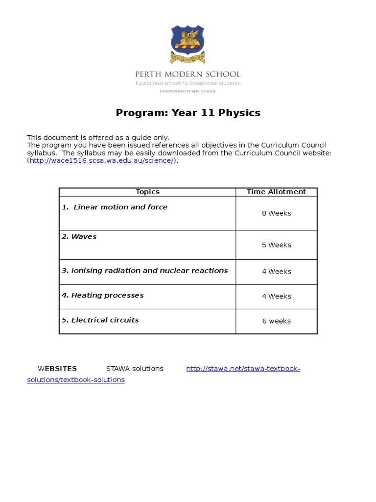 Year 11 Physics Program | PDF | Nuclear Physics | Radioactive Decay