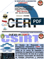 Equipos de Respuesta a Incidentes CSIRT/CERTS 