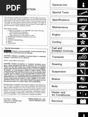 Manual Honda Accord | PDF