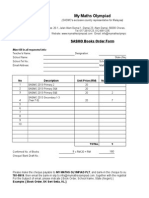 My Maths Olympiad: SASMO Books Order Form