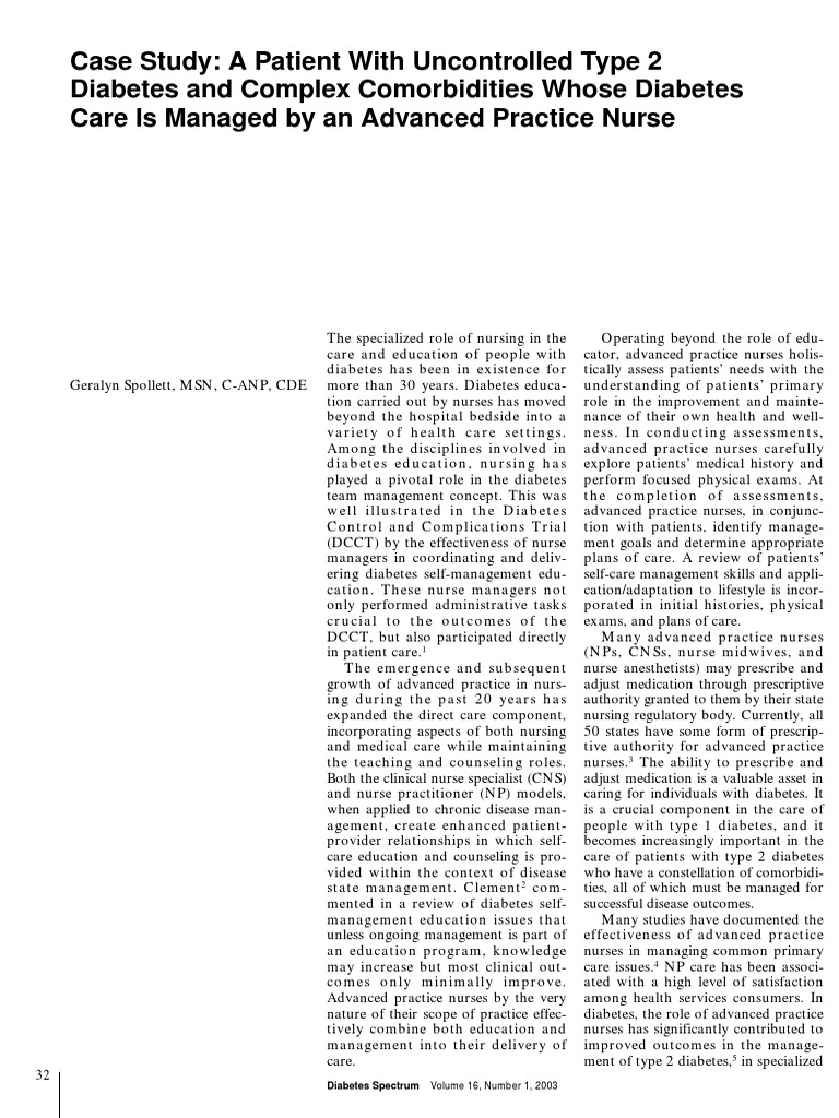 cASE REPORT Nursing Diabetes Mellitus