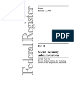 Rule: Social Security Benefits: Federal Old Age, Survivors, and Disability Insurance&#8212 Cardiovascular Impairments Evaluation Revised Medical Criteria