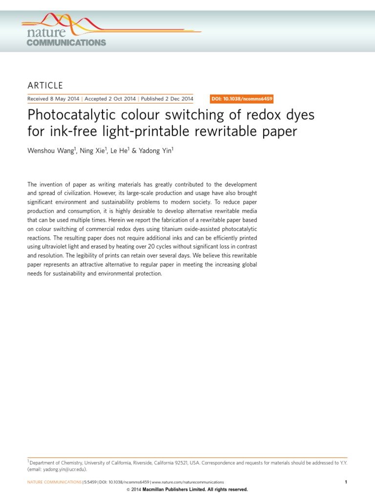 Rewritable Paper | PDF