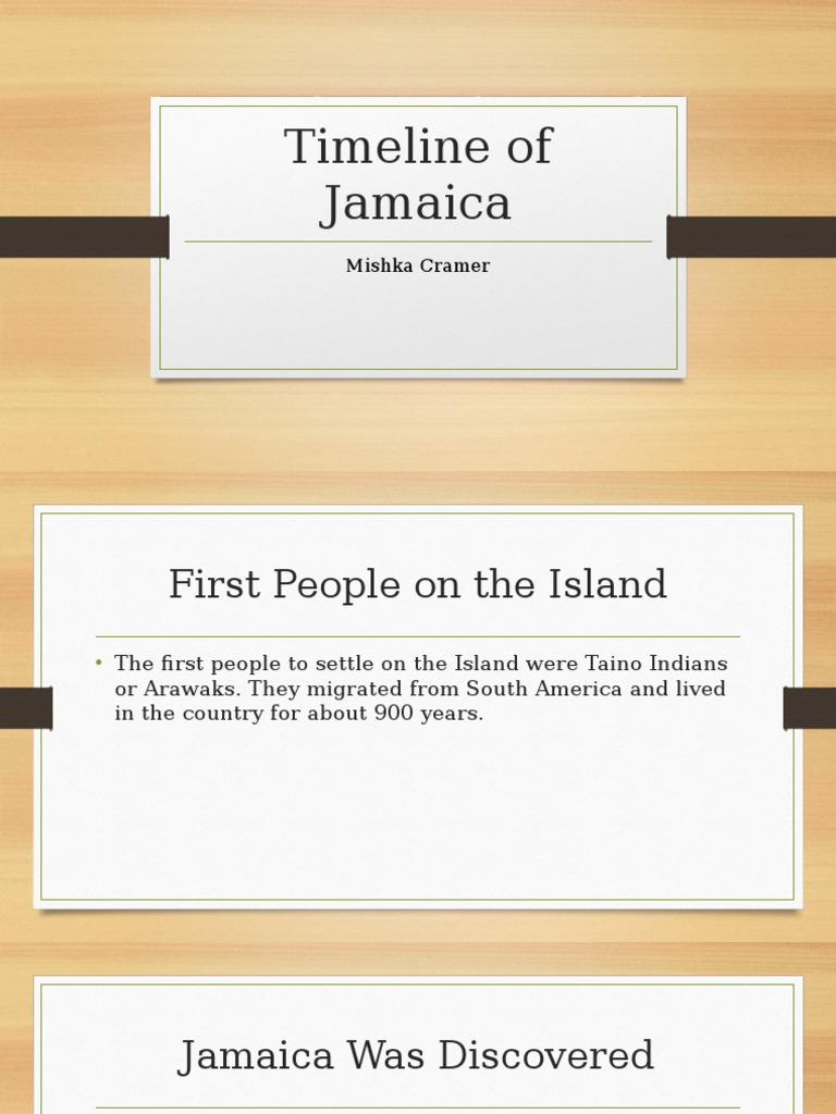 Timeline of Jamaica PDF