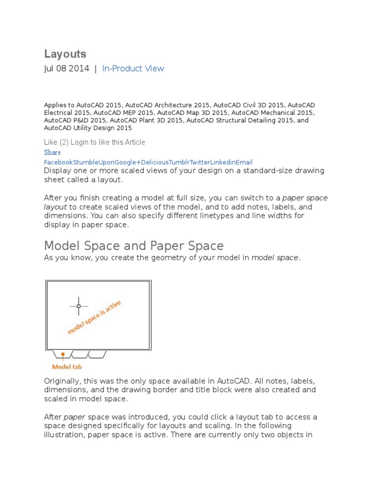 AutoCAD Layouts: A Step-by-Step Guide | PDF | Auto Cad | Dimension