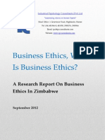 Business Ethics in Zimbabwe Research Report