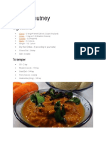 Carrot Chutney: Ingredients