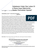 Analisis Risiko Kebakaran Hutan Dan Lahan Di Taman Nasional Rawa Aopa Watumohai Dengan Pemanfaatan Pemodelan Spasial - Rawa Aopa Watumohai, Konservasi Taman Nasional