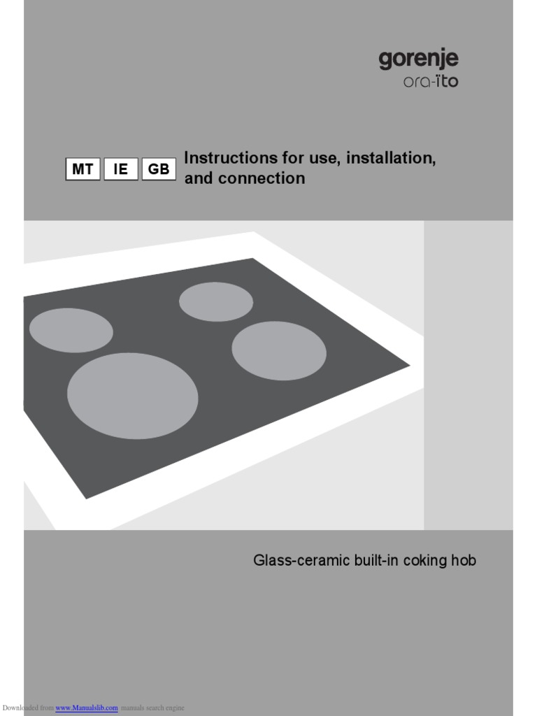 GORENJE INSTRUCTIONS FOR USE, MOUNTING AND CONNECTION Pdf, 59 OFF