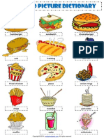 Fast Food Vocabulary Esl Picture Dictionary Worksheet