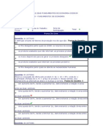 Fundamentos de Economia - (23) - AV1 - 2012.2