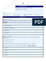 Fundamentos de Economia - (26) - AV1 - 2012.3