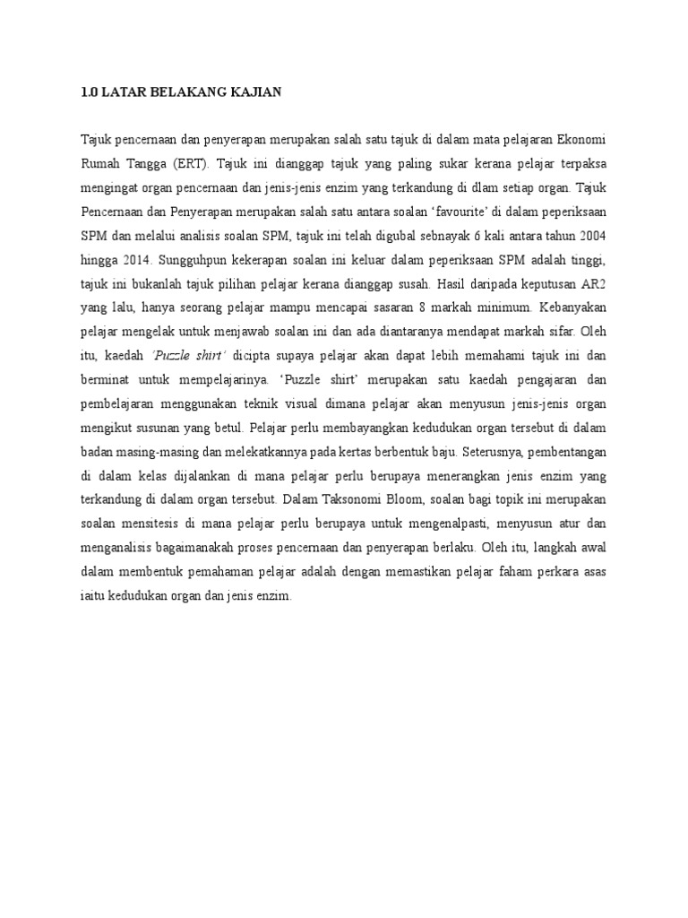 Latar Belakang Kajian