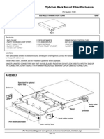 Opticom Rack Mount Fiber Enclosure: Installation Instructions FS060