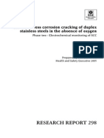 Chloride Stress Corrosion Cracking of Duplex Stainless Steels in the Absence of Oxygen