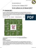 ¿Cómo Importa La Cultura en El Desarrollo