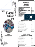 Programa Festival Folklórico